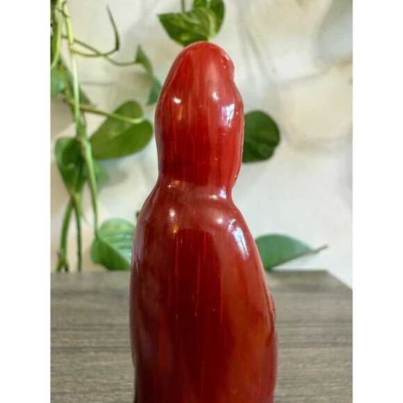 Red Resin Asian Figurine Statue - Picture 6 of 8